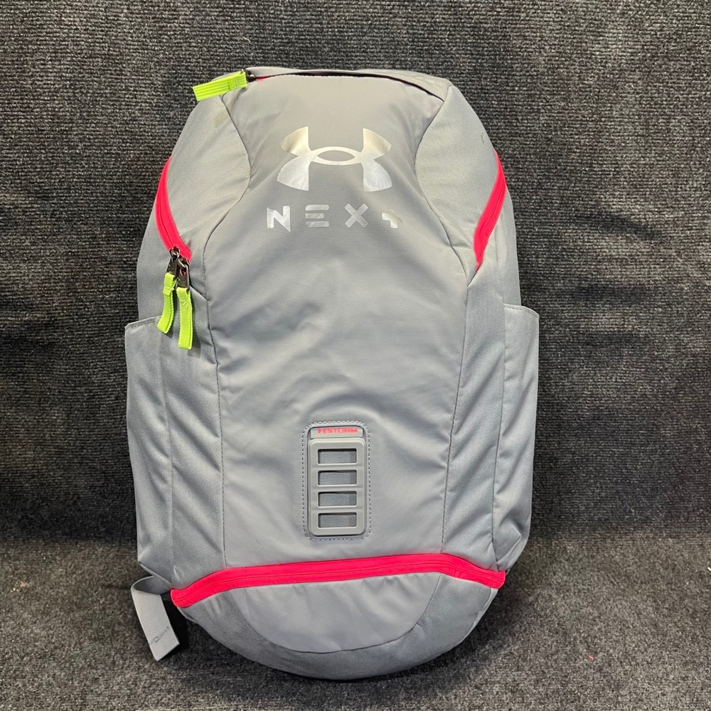 Under Armour UA Contain NEXT Storm Athlete Issued Backpack Gray Pink Sport Bag